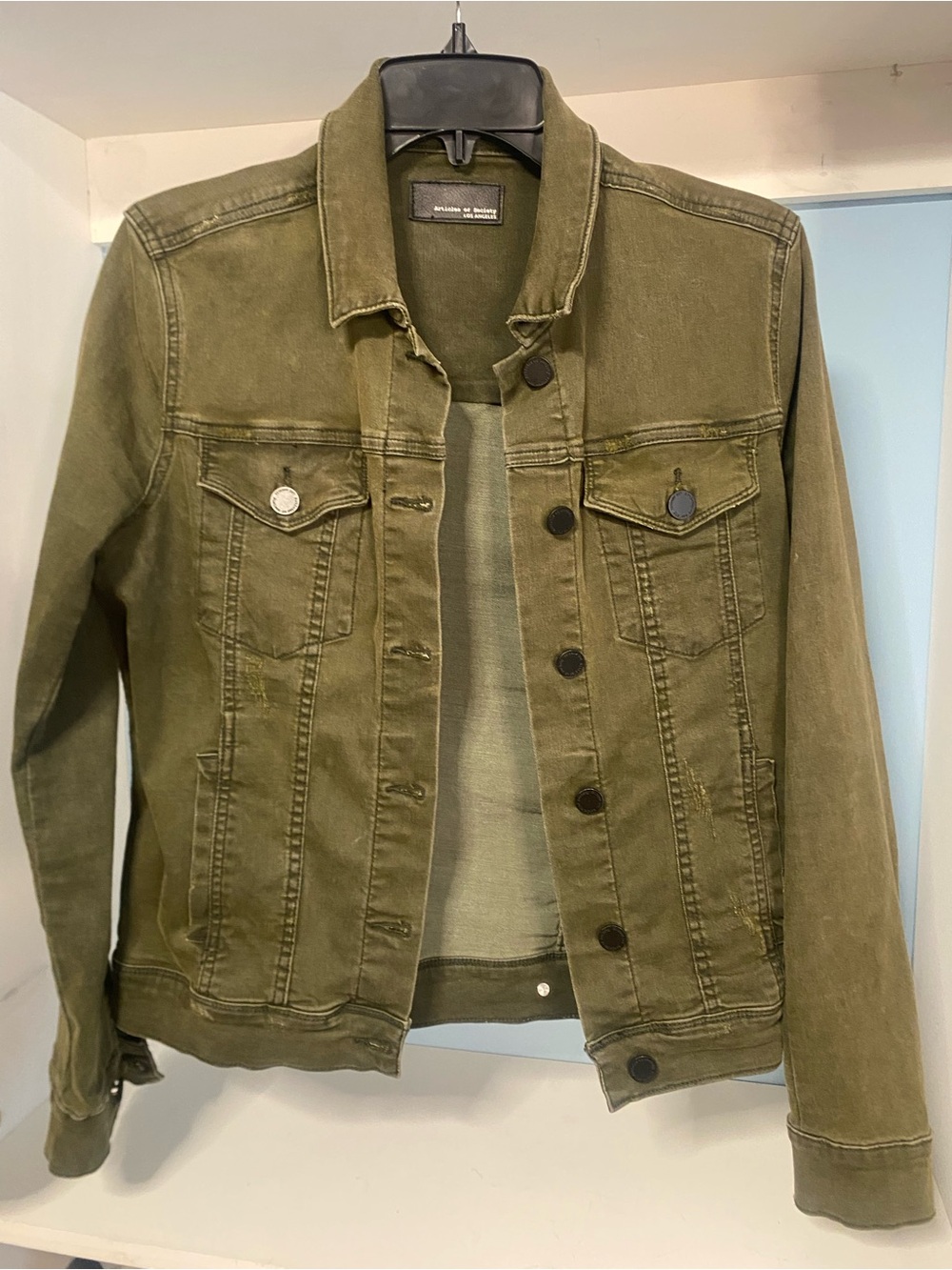 Articles of Society Los Angeles green Denim gorpcore Trucker Jacket M